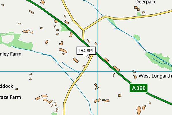 TR4 8PL map - OS VectorMap District (Ordnance Survey)