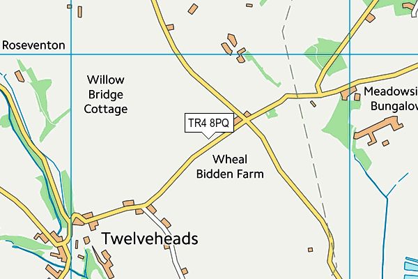 TR4 8PQ map - OS VectorMap District (Ordnance Survey)