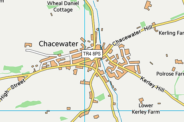 TR4 8PS map - OS VectorMap District (Ordnance Survey)