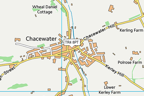 TR4 8PT map - OS VectorMap District (Ordnance Survey)