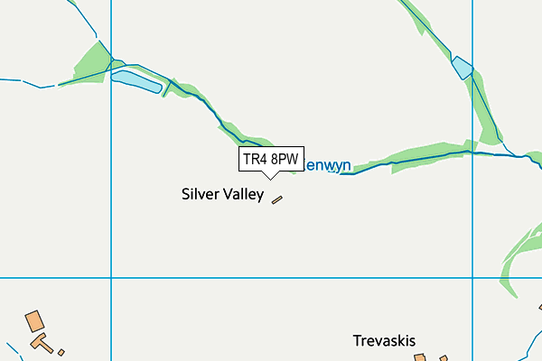 TR4 8PW map - OS VectorMap District (Ordnance Survey)