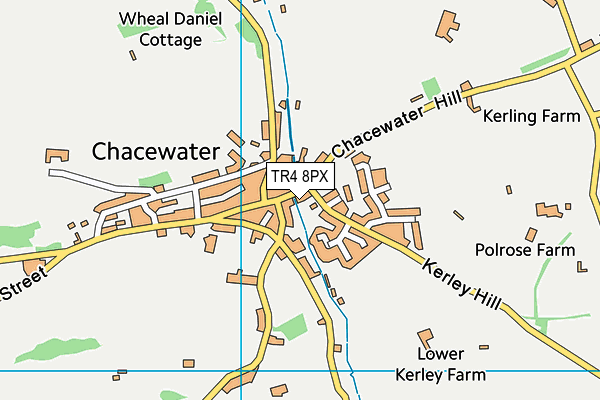 TR4 8PX map - OS VectorMap District (Ordnance Survey)