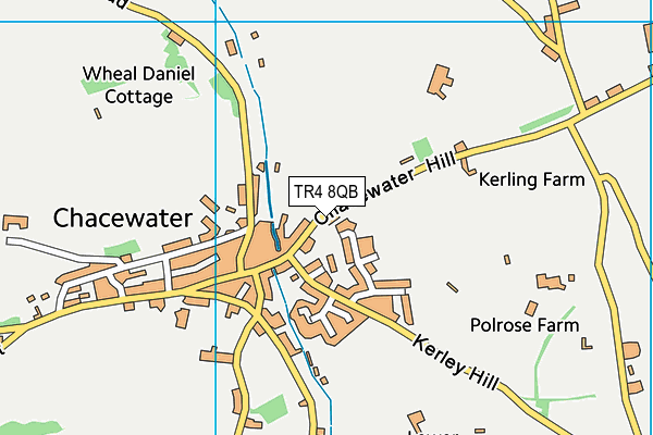 TR4 8QB map - OS VectorMap District (Ordnance Survey)