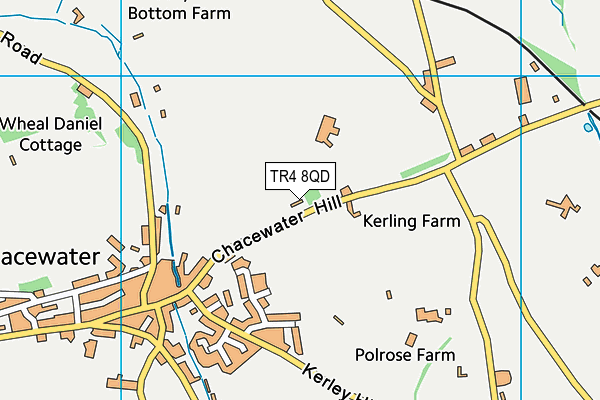 TR4 8QD map - OS VectorMap District (Ordnance Survey)
