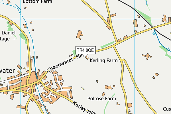 TR4 8QE map - OS VectorMap District (Ordnance Survey)