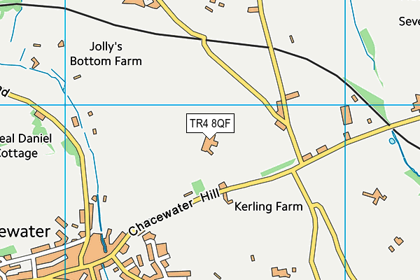 TR4 8QF map - OS VectorMap District (Ordnance Survey)