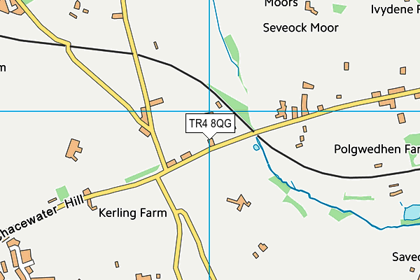 TR4 8QG map - OS VectorMap District (Ordnance Survey)