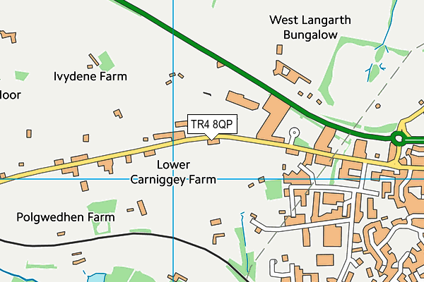 TR4 8QP map - OS VectorMap District (Ordnance Survey)