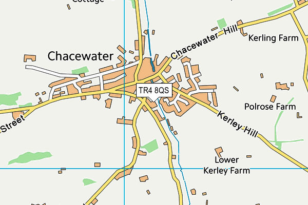 TR4 8QS map - OS VectorMap District (Ordnance Survey)