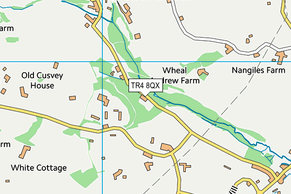 TR4 8QX map - OS VectorMap District (Ordnance Survey)