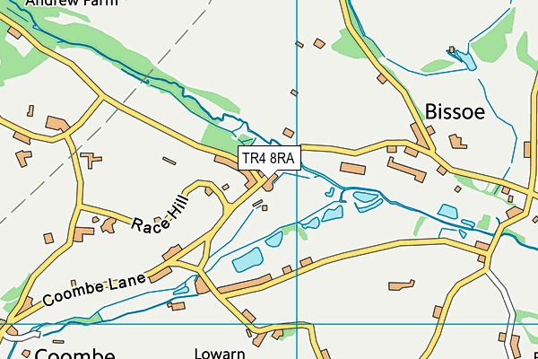 TR4 8RA map - OS VectorMap District (Ordnance Survey)