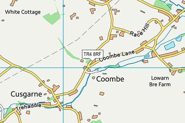 TR4 8RF map - OS VectorMap District (Ordnance Survey)