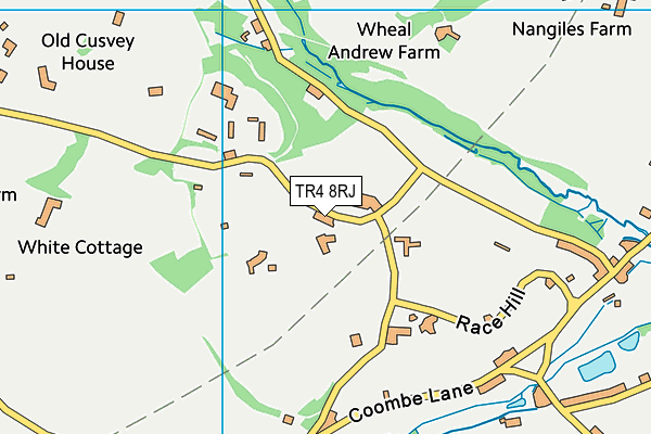 TR4 8RJ map - OS VectorMap District (Ordnance Survey)