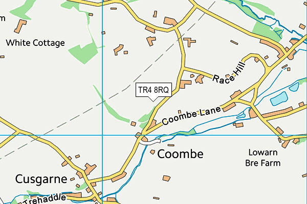 TR4 8RQ map - OS VectorMap District (Ordnance Survey)