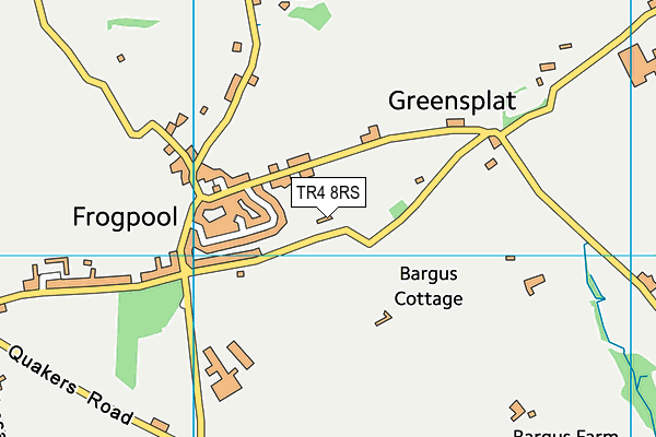 TR4 8RS map - OS VectorMap District (Ordnance Survey)