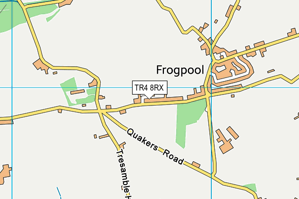 TR4 8RX map - OS VectorMap District (Ordnance Survey)