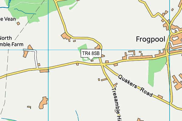 TR4 8SB map - OS VectorMap District (Ordnance Survey)