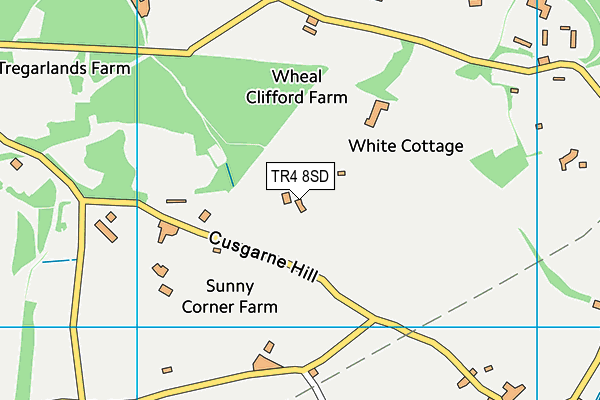 TR4 8SD map - OS VectorMap District (Ordnance Survey)