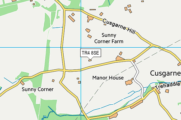 TR4 8SE map - OS VectorMap District (Ordnance Survey)