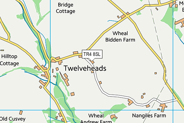 TR4 8SL map - OS VectorMap District (Ordnance Survey)