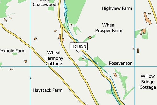 TR4 8SN map - OS VectorMap District (Ordnance Survey)