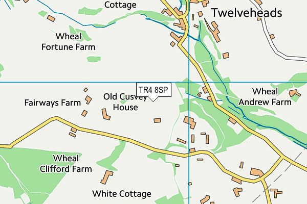 TR4 8SP map - OS VectorMap District (Ordnance Survey)