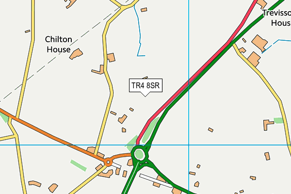TR4 8SR map - OS VectorMap District (Ordnance Survey)