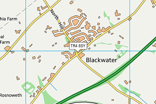 TR4 8SY map - OS VectorMap District (Ordnance Survey)