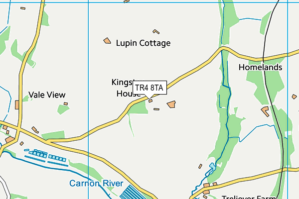 TR4 8TA map - OS VectorMap District (Ordnance Survey)