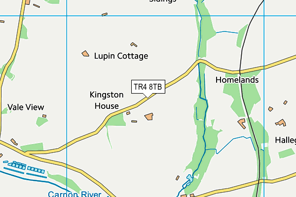 TR4 8TB map - OS VectorMap District (Ordnance Survey)