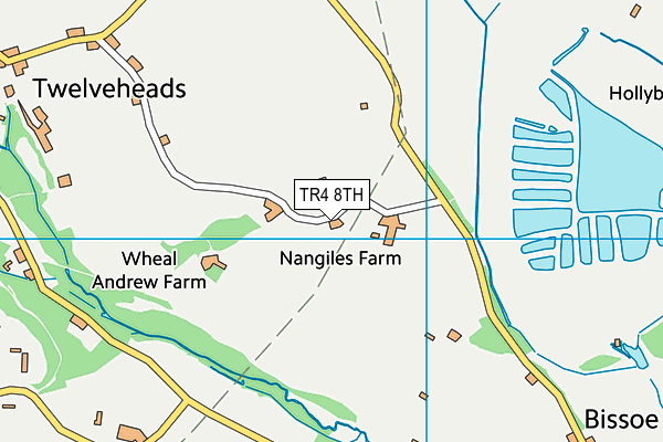 TR4 8TH map - OS VectorMap District (Ordnance Survey)