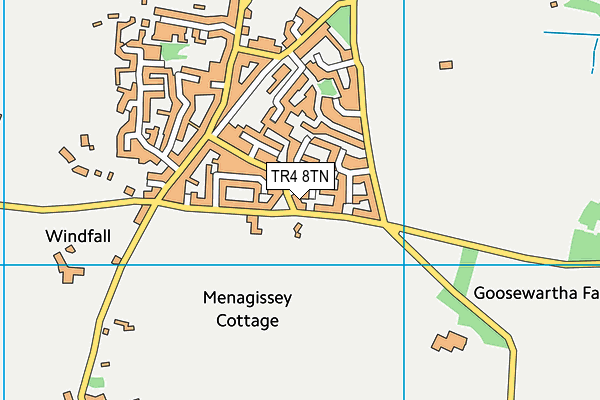 TR4 8TN map - OS VectorMap District (Ordnance Survey)