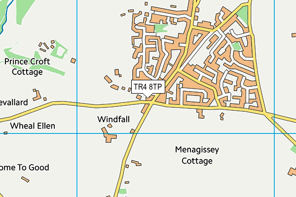TR4 8TP map - OS VectorMap District (Ordnance Survey)
