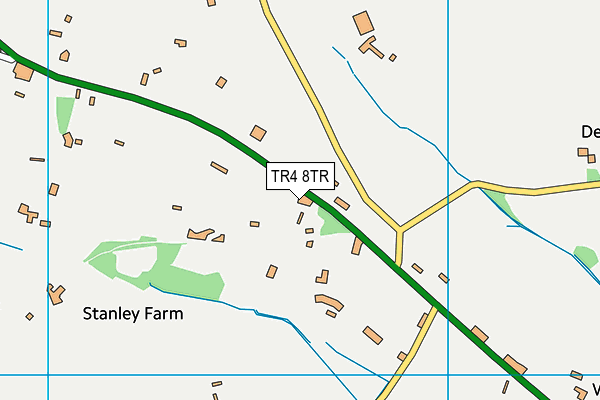 TR4 8TR map - OS VectorMap District (Ordnance Survey)