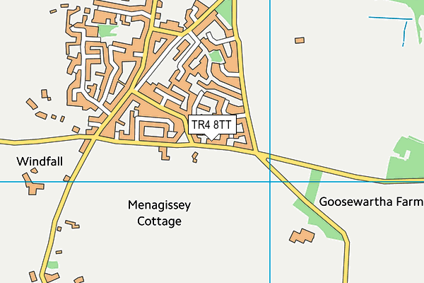 TR4 8TT map - OS VectorMap District (Ordnance Survey)