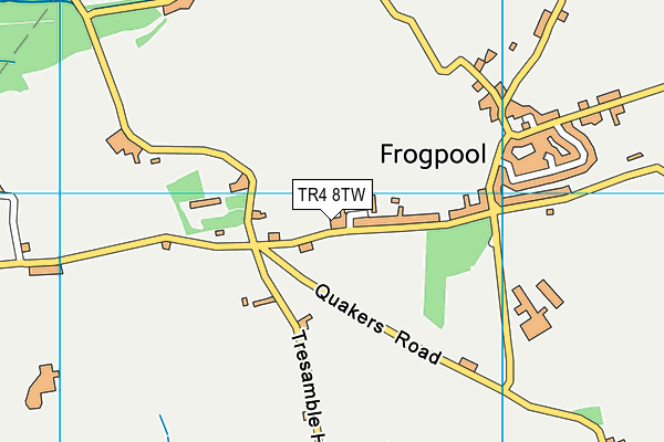 TR4 8TW map - OS VectorMap District (Ordnance Survey)