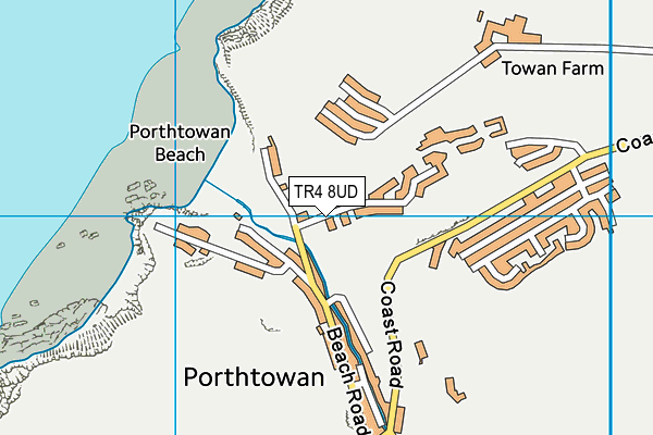 TR4 8UD map - OS VectorMap District (Ordnance Survey)