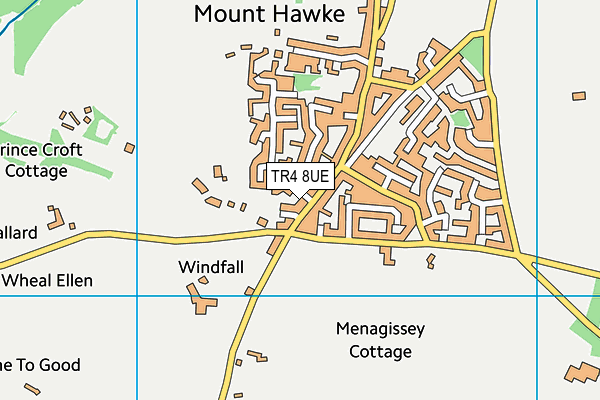 TR4 8UE map - OS VectorMap District (Ordnance Survey)