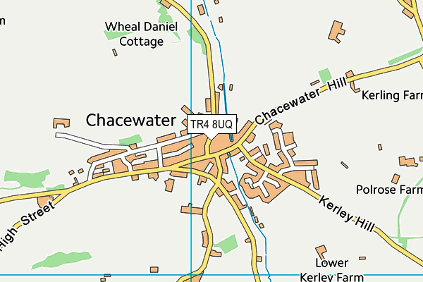 TR4 8UQ map - OS VectorMap District (Ordnance Survey)