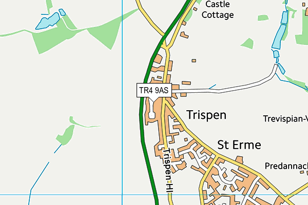 TR4 9AS map - OS VectorMap District (Ordnance Survey)