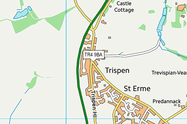 TR4 9BA map - OS VectorMap District (Ordnance Survey)