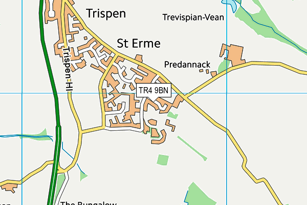 TR4 9BN map - OS VectorMap District (Ordnance Survey)