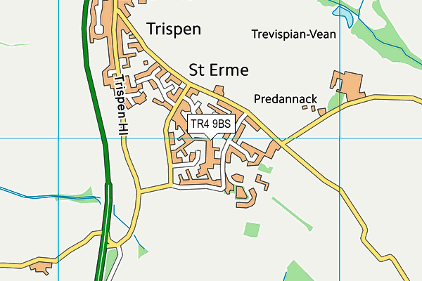 TR4 9BS map - OS VectorMap District (Ordnance Survey)