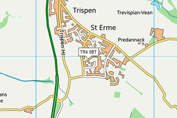 TR4 9BT map - OS VectorMap District (Ordnance Survey)
