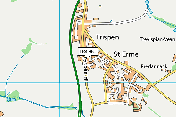 TR4 9BU map - OS VectorMap District (Ordnance Survey)