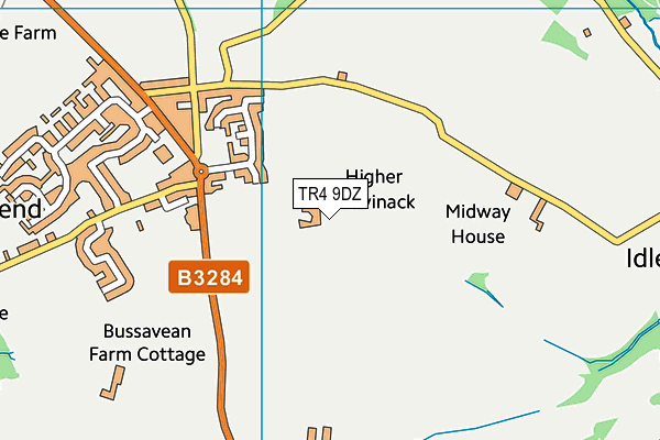TR4 9DZ map - OS VectorMap District (Ordnance Survey)