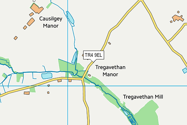 TR4 9EL map - OS VectorMap District (Ordnance Survey)