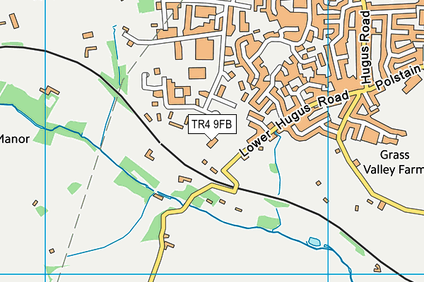 TR4 9FB map - OS VectorMap District (Ordnance Survey)