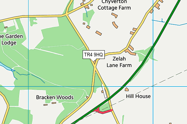 TR4 9HQ map - OS VectorMap District (Ordnance Survey)