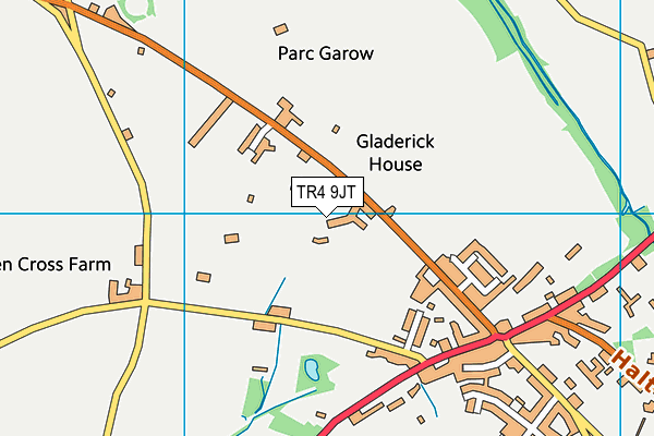 TR4 9JT map - OS VectorMap District (Ordnance Survey)